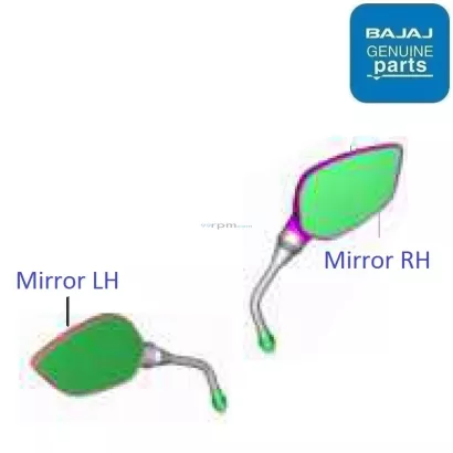 Bajaj discover 125 online mirror price