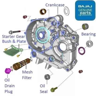 Bajaj discover 125 on sale engine head price