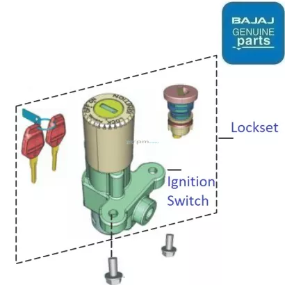 Bajaj discover 125 top st lock set price