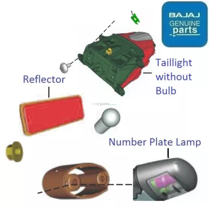 Bajaj discover 125 sales back light price