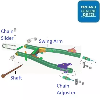 Discover 125T 2013 2014 Rear Suspension Swing Arm