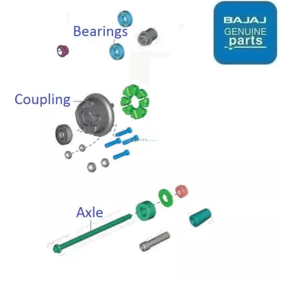 Discover 150F 2014 2016 Rear Axle