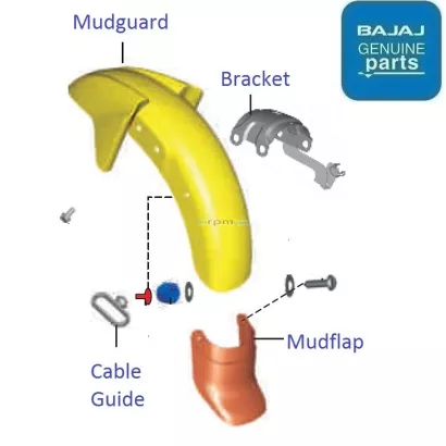 Bajaj shop discover mudguard