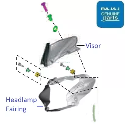 Bajaj discover 150 visor hot sale glass price