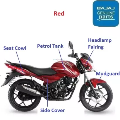 Discover 150S 2014 2016 Red Colour Painted Parts Tank