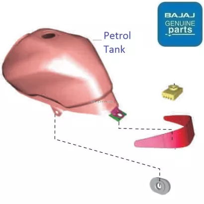 Bajaj discover 150cc sale petrol tank price