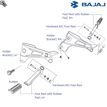 pulsar 180 footrest bracket