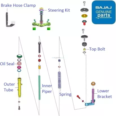 Pulsar rs 200 front fork price new arrivals