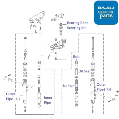 Pulsar 220 fork pipe price top