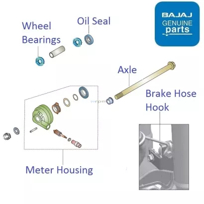 Bajaj V15 Front Axle