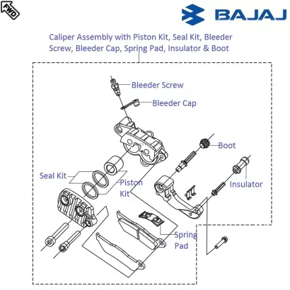 Pulsar 220 rear disc brake caliper 2025 price