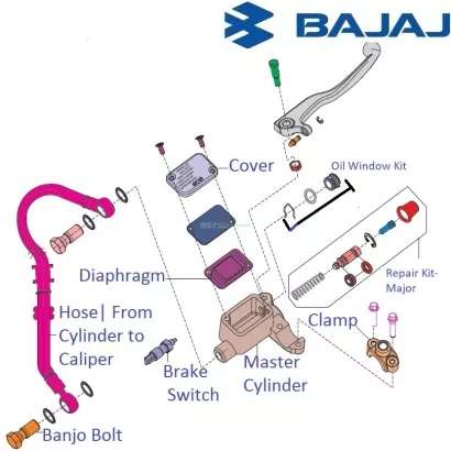 Pulsar 220 rear brake shop master cylinder price