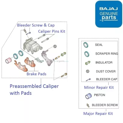 Bajaj avenger shop disc brake caliper