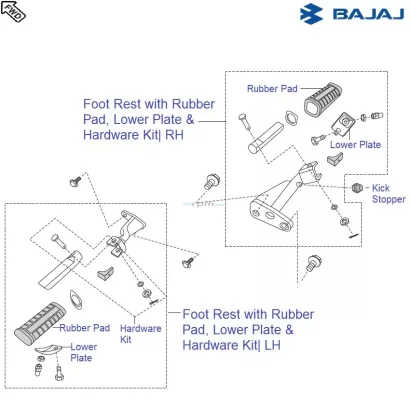 Bajaj Pulsar 150 UG4 DTS i Front Foot Rest