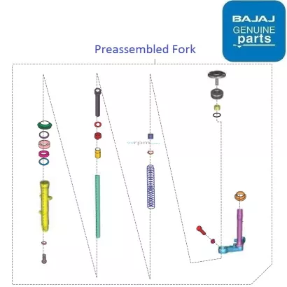 Bajaj Pulsar RS200 BS4 DTSi Front Suspension Fork with Legs