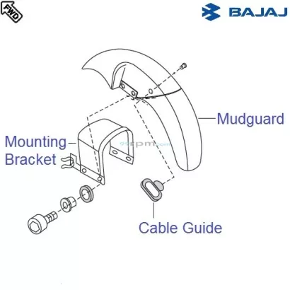 Pulsar 150 top front mudguard price