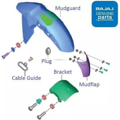 Bajaj Dominar 400: Front Mudguard