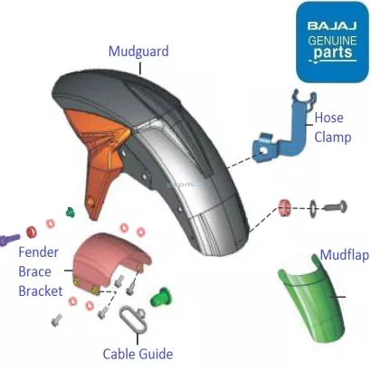 Bajaj Pulsar NS200 BS4 2017 19 Front Mudguard