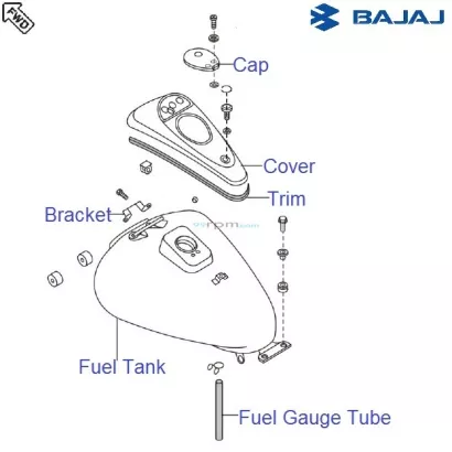 bajaj avenger fuel tank cover