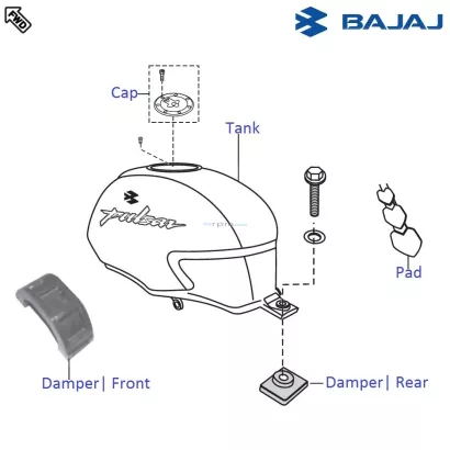 Bajaj Pulsar 220F DTS i Fuel Tank