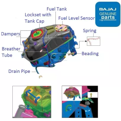 Bajaj Pulsar NS160 2017 18 Fuel Tank