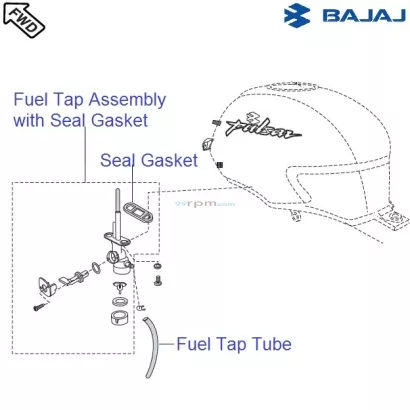 bajaj pulsar petrol tank lock price