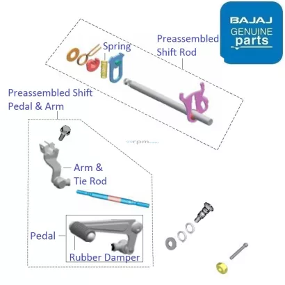 Pulsar rs 200 2025 gear shift pattern