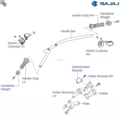 Pulsar 180 handle bracket price clearance