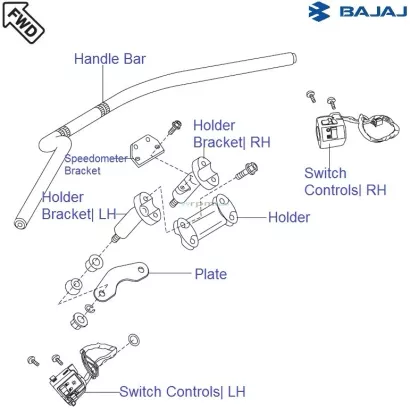 Pulsar 220 handle hotsell holder bracket price