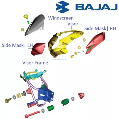 Bajaj pulsar shop as 200 windshield