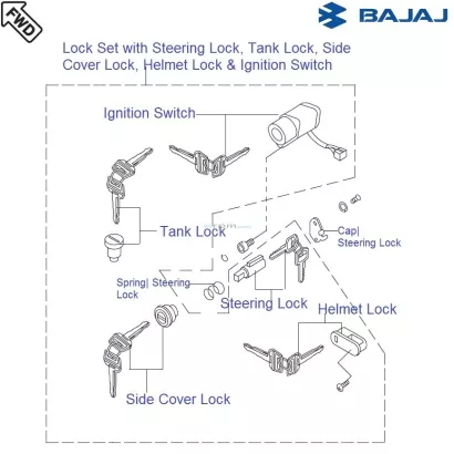 Bajaj Avenger 220 Dts I Lock Set