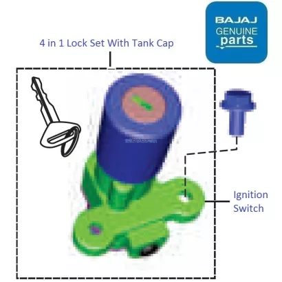Bajaj pulsar 135 lock set sale price