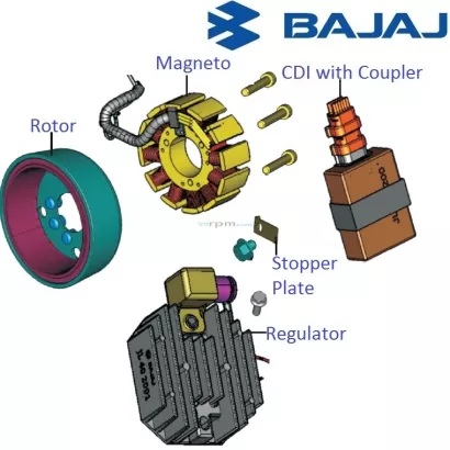 Bajaj Pulsar 200NS Magneto with Regulator