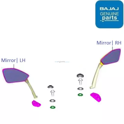 Bajaj Pulsar RS200 BS4 DTSi Mirror
