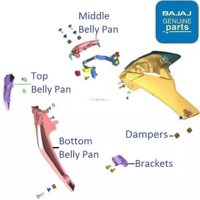 Bajaj Pulsar N250 Twin Channel ABS 2021 23 Belly Pan