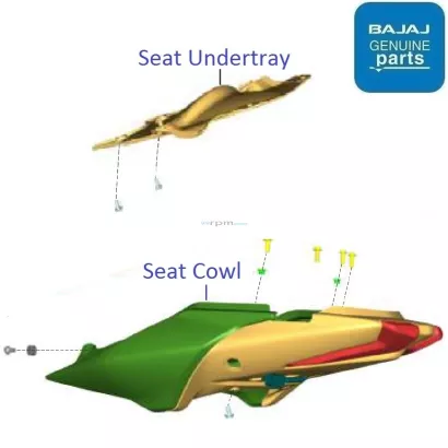 Bajaj Pulsar N250 (Twin Channel ABS, 202123) Seat Cowl