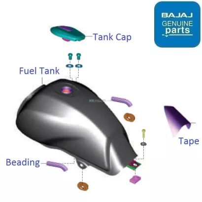 Bajaj v15 outlet tank cover