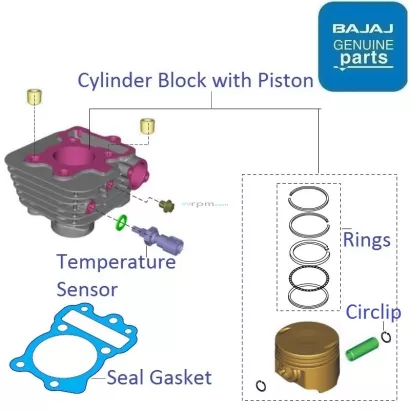Bajaj platina 100cc on sale block piston price