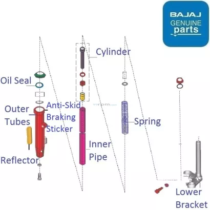 Bajaj platina front fork on sale price