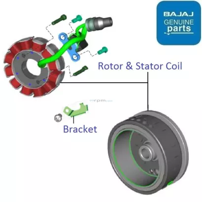 Bajaj platina magnet coil store price