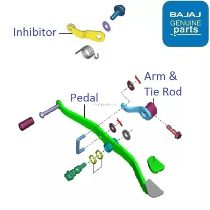 Bajaj platina gear lever price store