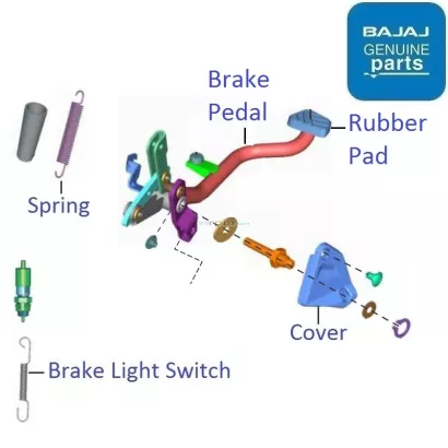 Bajaj platina store brake pedal price