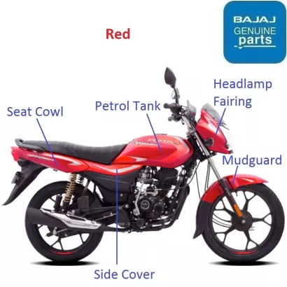 Platina 110 Drum 2021 Red Paint color theme painted parts
