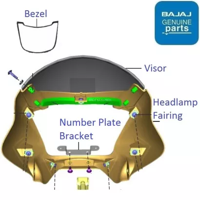 Platina led visor price outlet