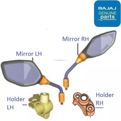 Bajaj platina sales side mirror price