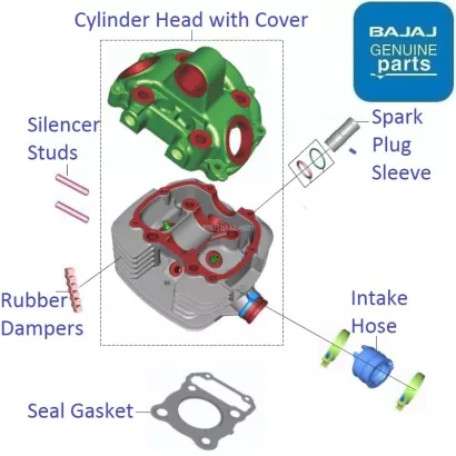 Bajaj Pulsar 125 Single Seat BS6 2020 21 Engine Cylinder Head