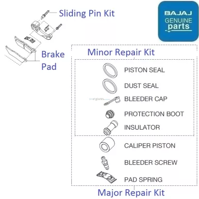 Pulsar 135 disc brake set top