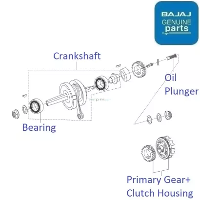 Bajaj Pulsar 135LS BS3 2009 2016 Crankshaft