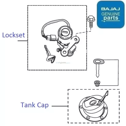 Pulsar 135 clearance lock set