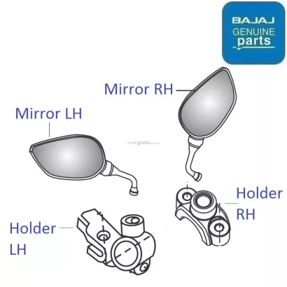 Pulsar 150 hotsell side mirror cost